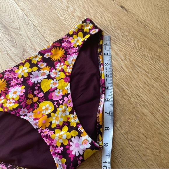 NWOT AERIE FLORAL BIKINI BOTTOMS - M - Picture 5 of 9